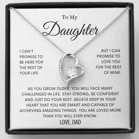 To My Daughter - You are Loved - Forever Love Necklace
