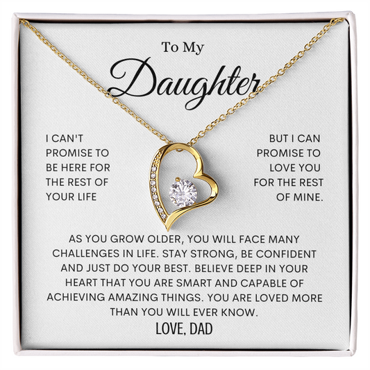To My Daughter - You are Loved - Forever Love Necklace